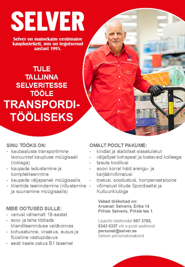 Transporditööline Tallinna Selverites