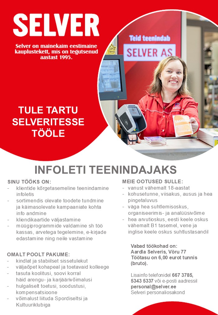 Infoteenindaja Tartu Selverites
