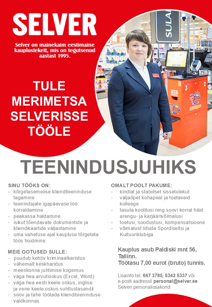 Teenindusjuht Merimetsa Selveris