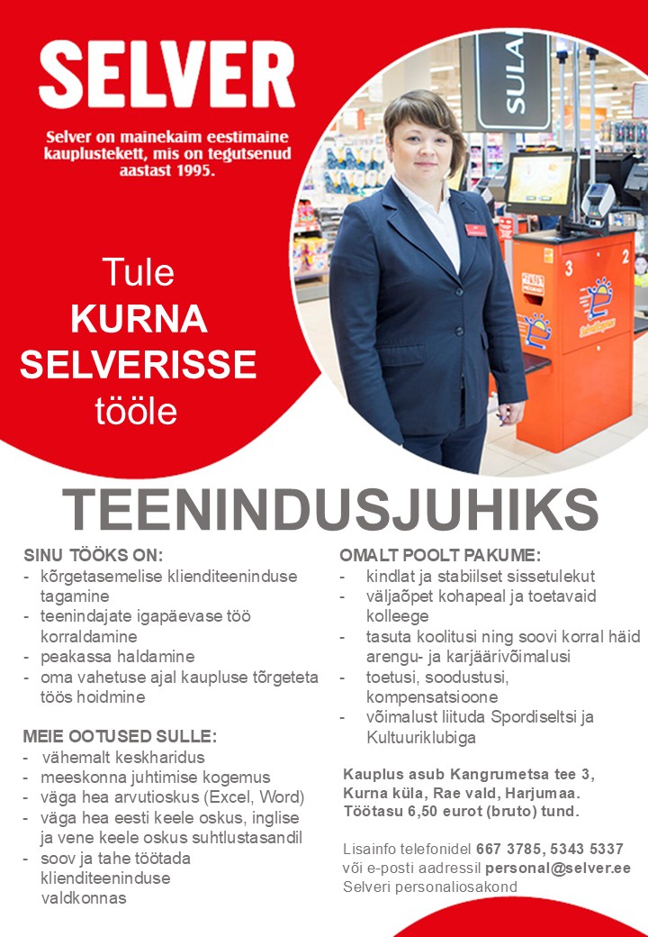Teenindusjuht Kurna Selveris