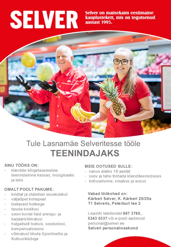 Teenindaja Tallinna Selverites (Lasnamäe piirkond)
