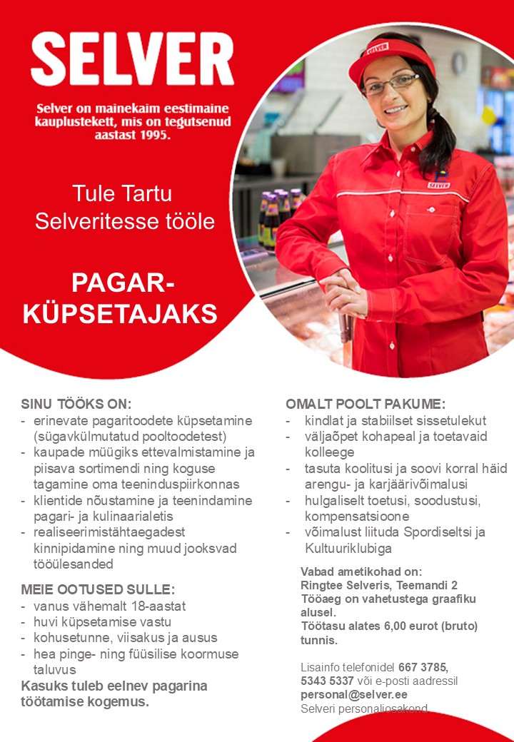 Pagar-küpsetaja Tartu Selverites