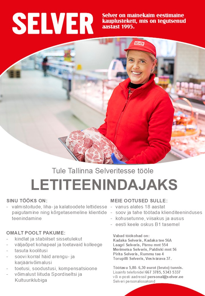 Letiteenindaja Tallinna Selverites